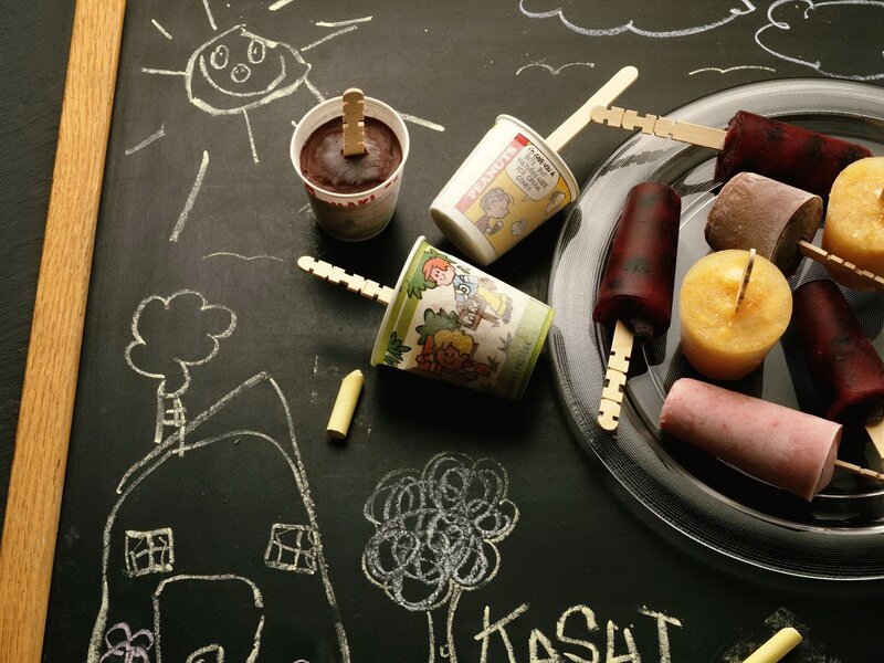 Popsicles on a chalkboard
