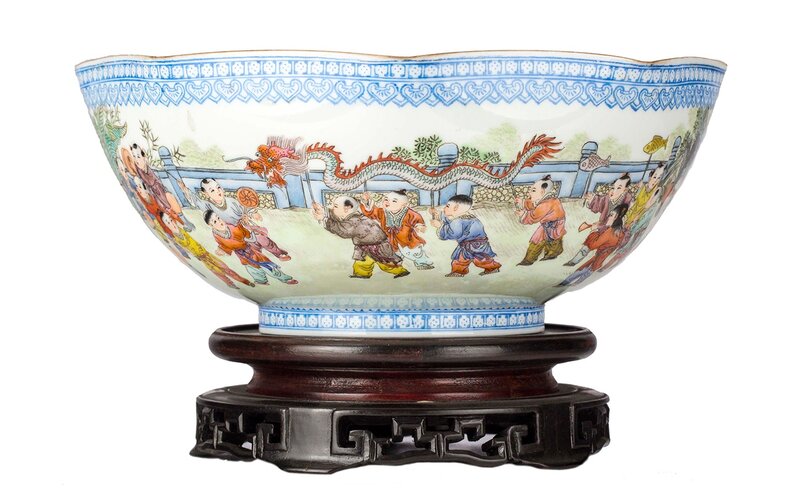 Porcelain Bowl with Children