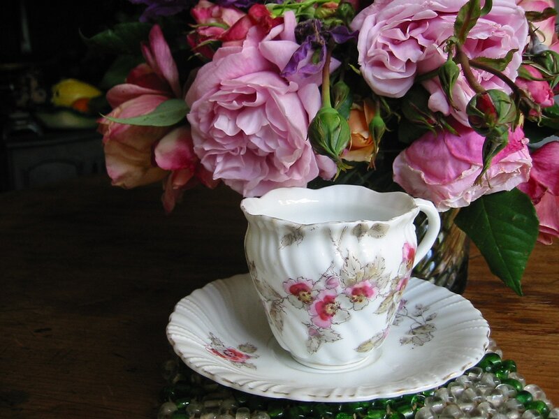 Porcelain Cup and Roses