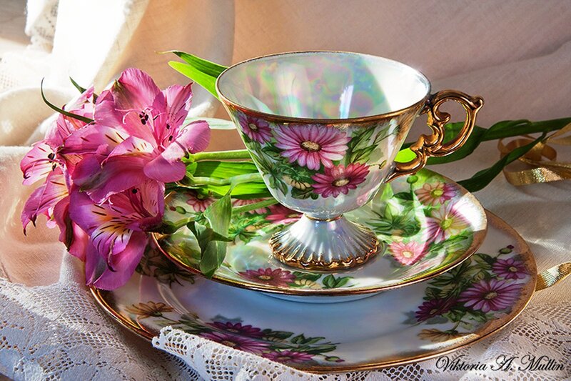 Porcelain Tea Set — Pink, Serene