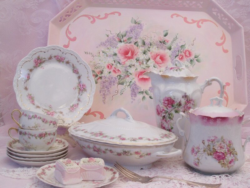 Porcelain Tea Set — Pink