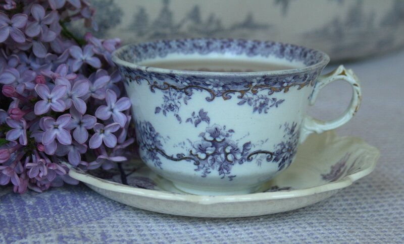 Porcelain Teacup and Lilacs