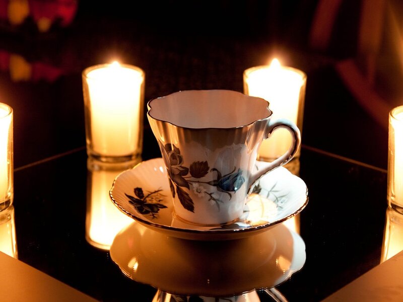 Porcelain Teacup and Saucer — White