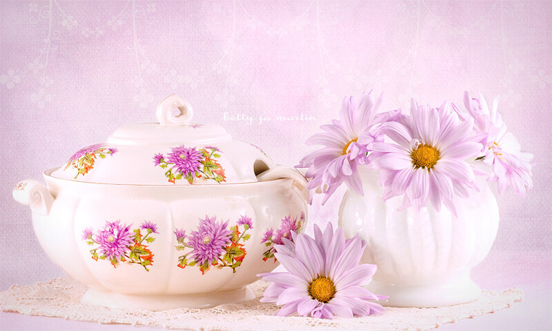 Porcelain Tureen with Flowers