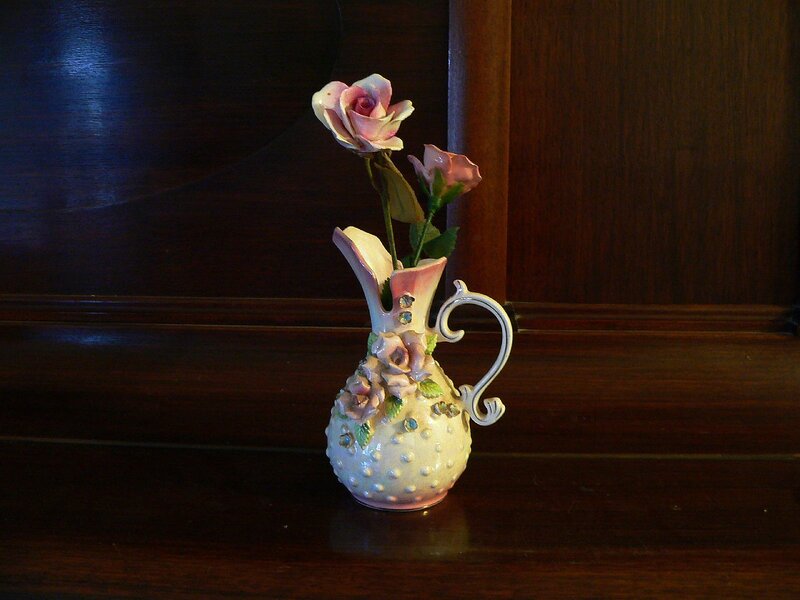 Porcelain Vase with Roses