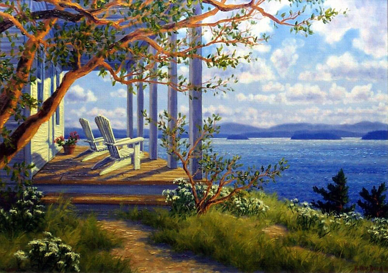 Porch overlooking the sea