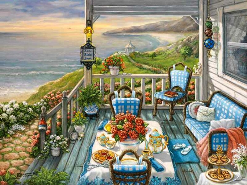 Porch with Tea Set