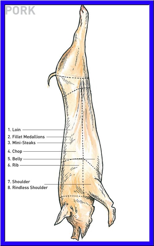 Pork Butchering Diagram
