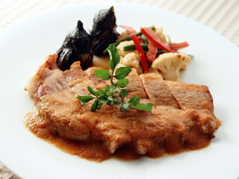 Pork chop with vegetables