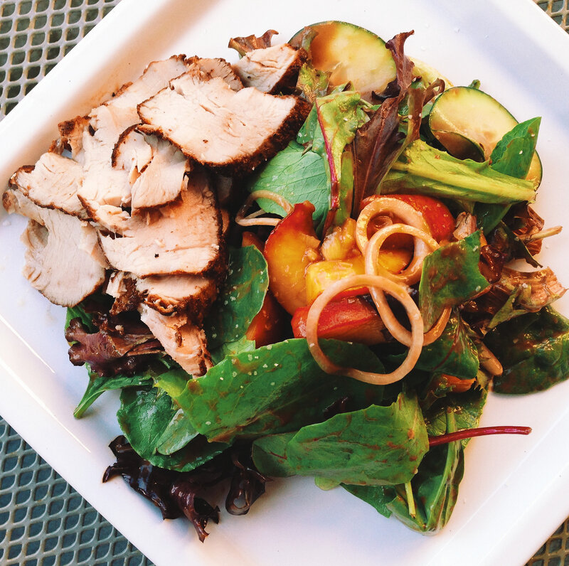 Pork Salad on Plate