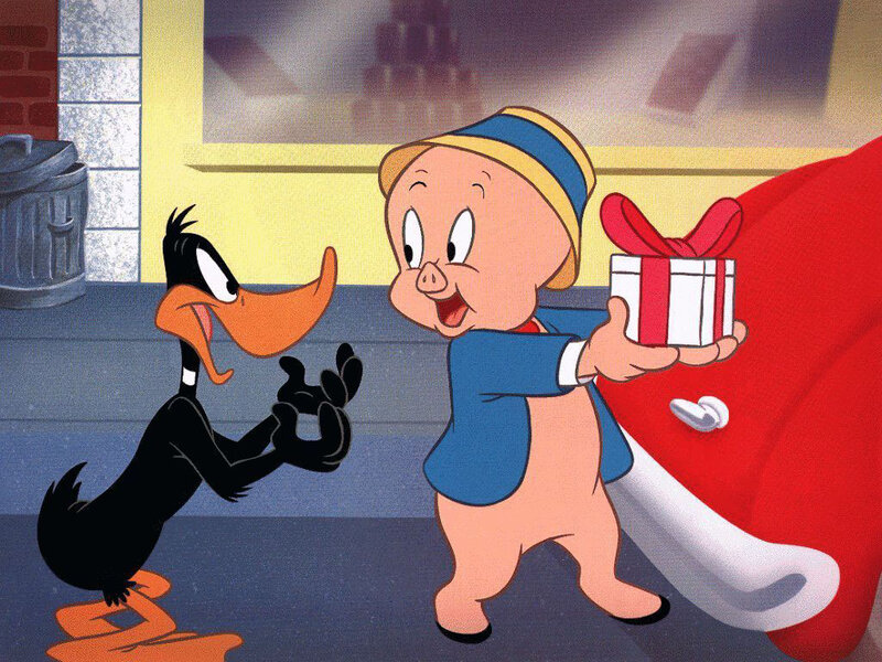 Porky Pig with Gift
