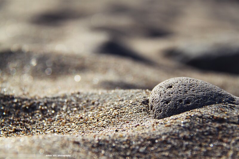 Porous Rock in Sand
