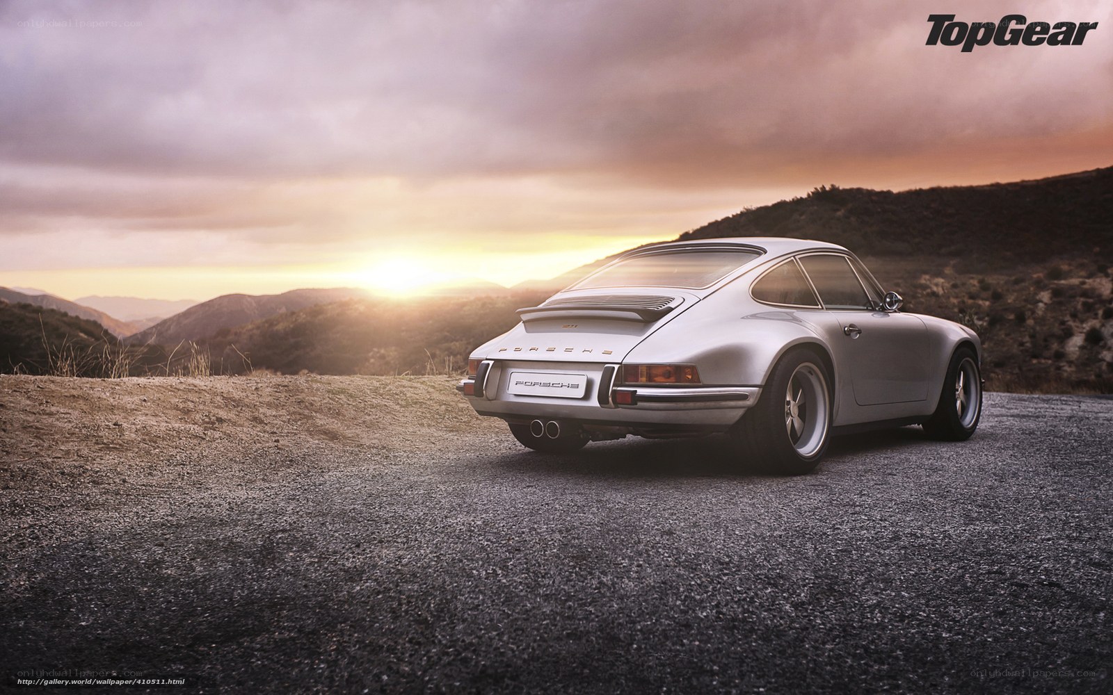 Porsche 911 at sunset