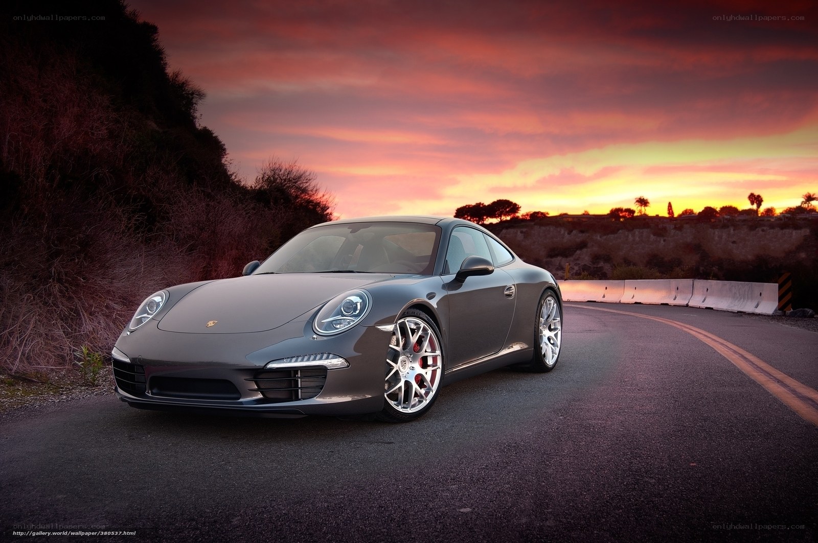 Porsche 911 at sunset