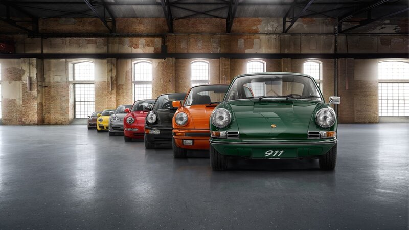 Porsche 911 Cars in a Row