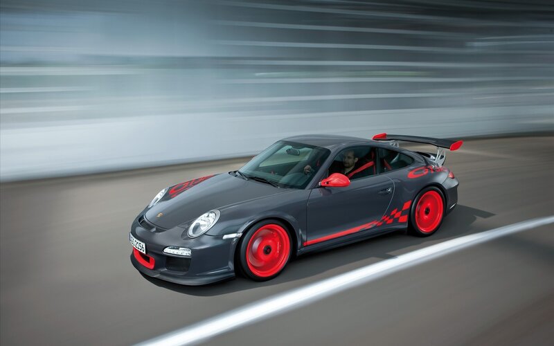 Porsche 911 GT3 on a racetrack