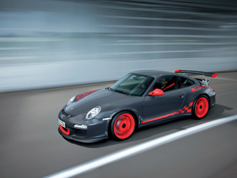 Porsche 911 GT3 on a racetrack