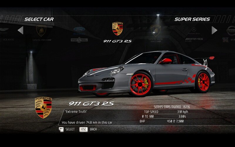 Porsche 911 GT3 RS in game