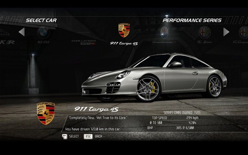 Porsche 911 Targa 4S in game