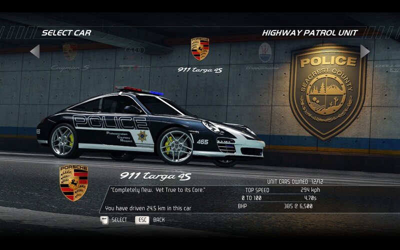 Porsche 911 Targa 4S police car