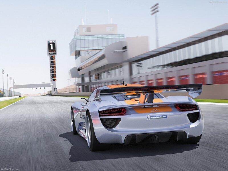 Porsche 918 Spyder on a racetrack