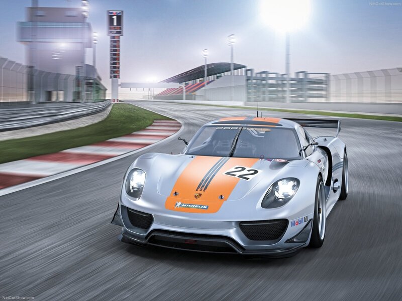 Porsche 918 Spyder on a racetrack