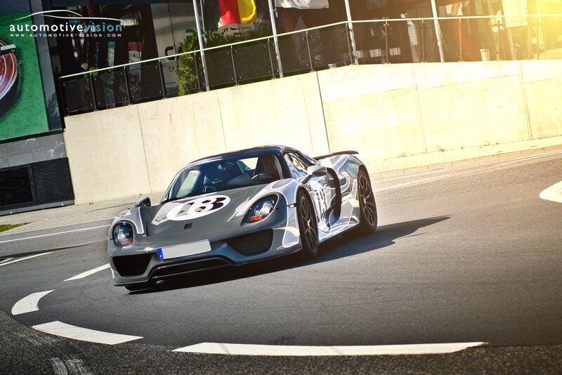 Porsche 918 Spyder on a racetrack