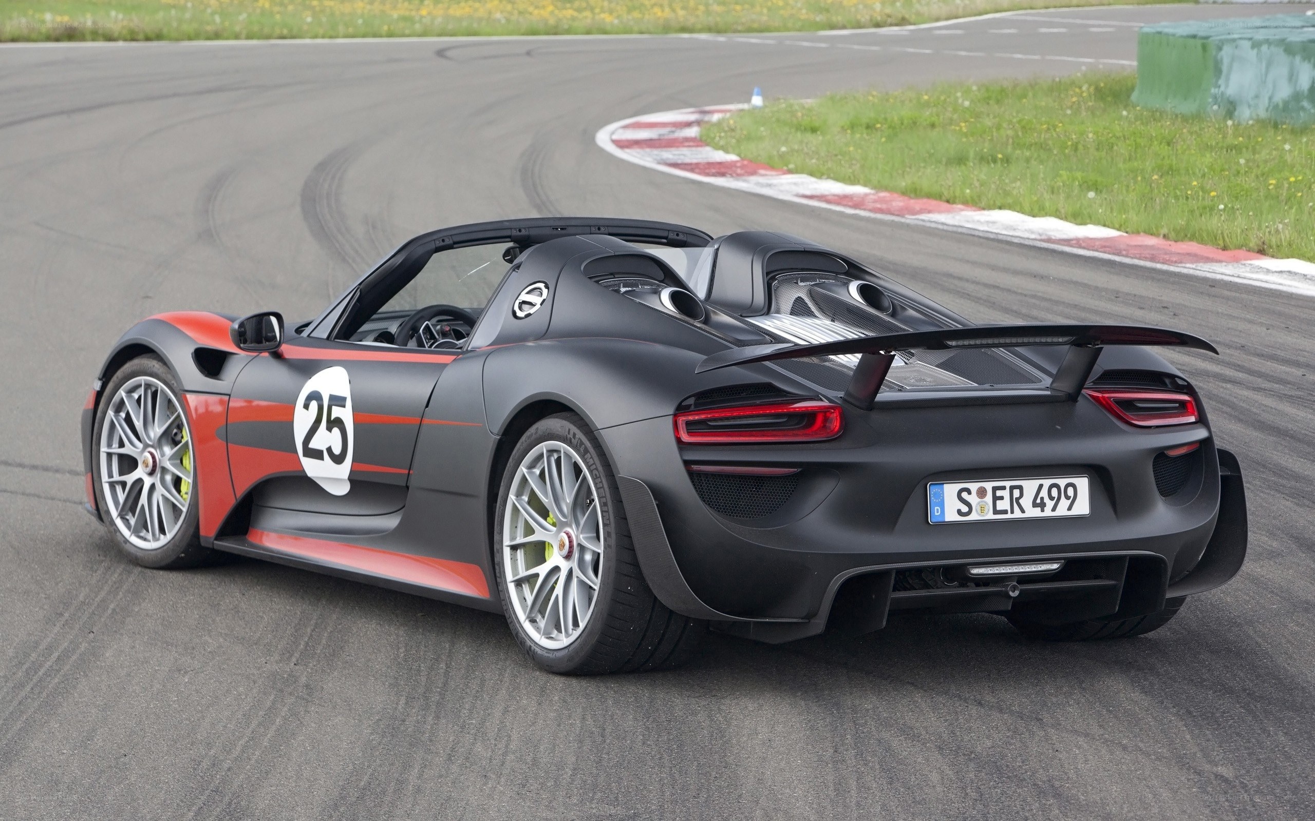 Porsche 918 Spyder on racetrack