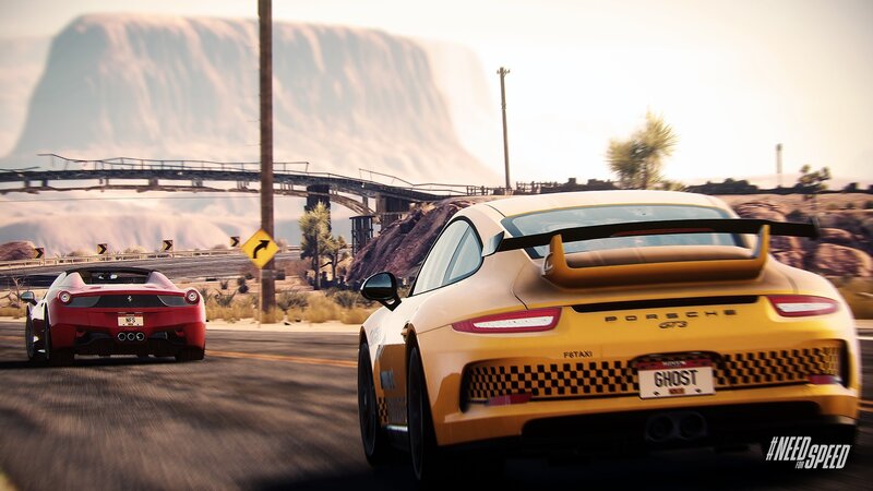 Porsche and Ferrari racing