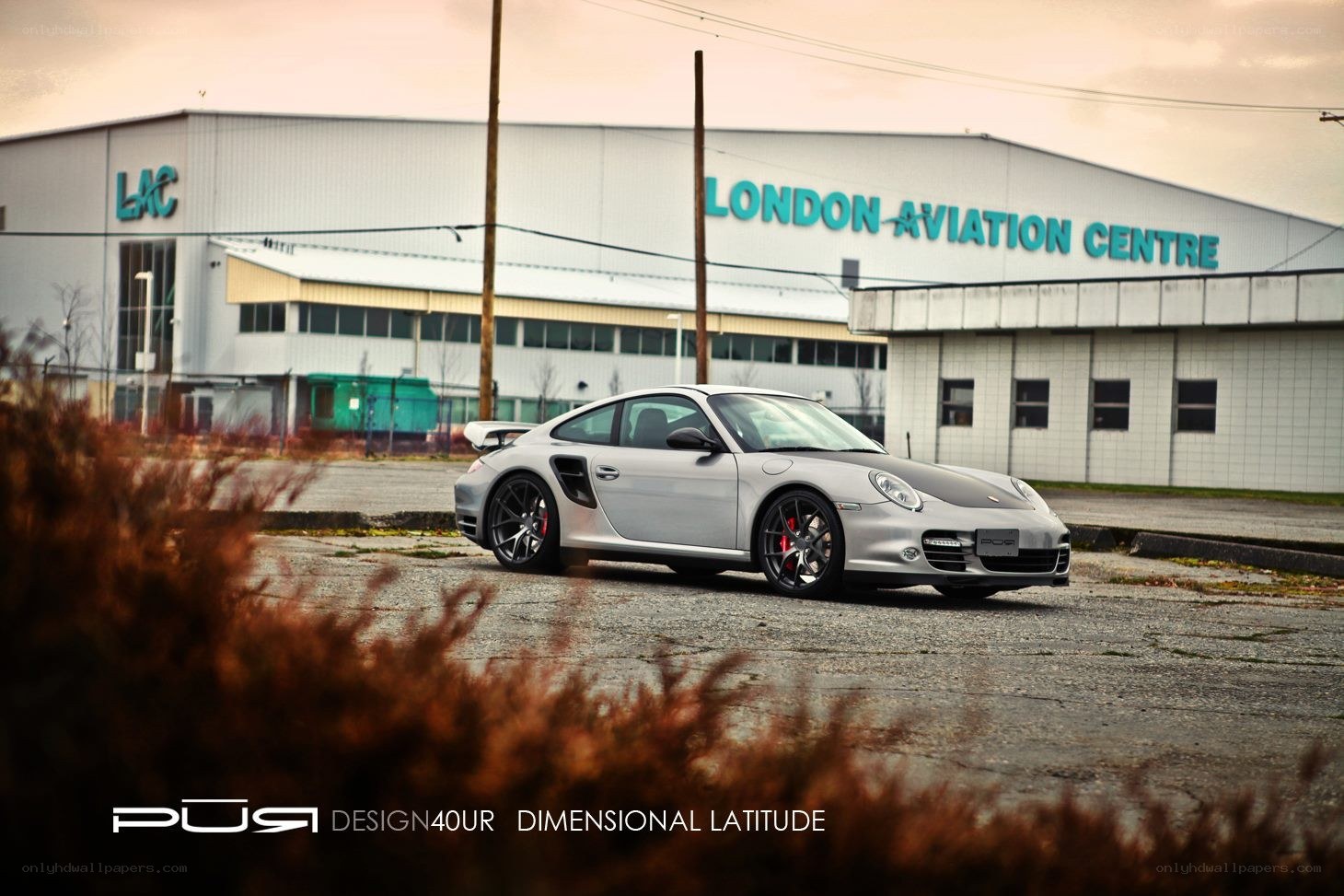 Porsche at aviation center