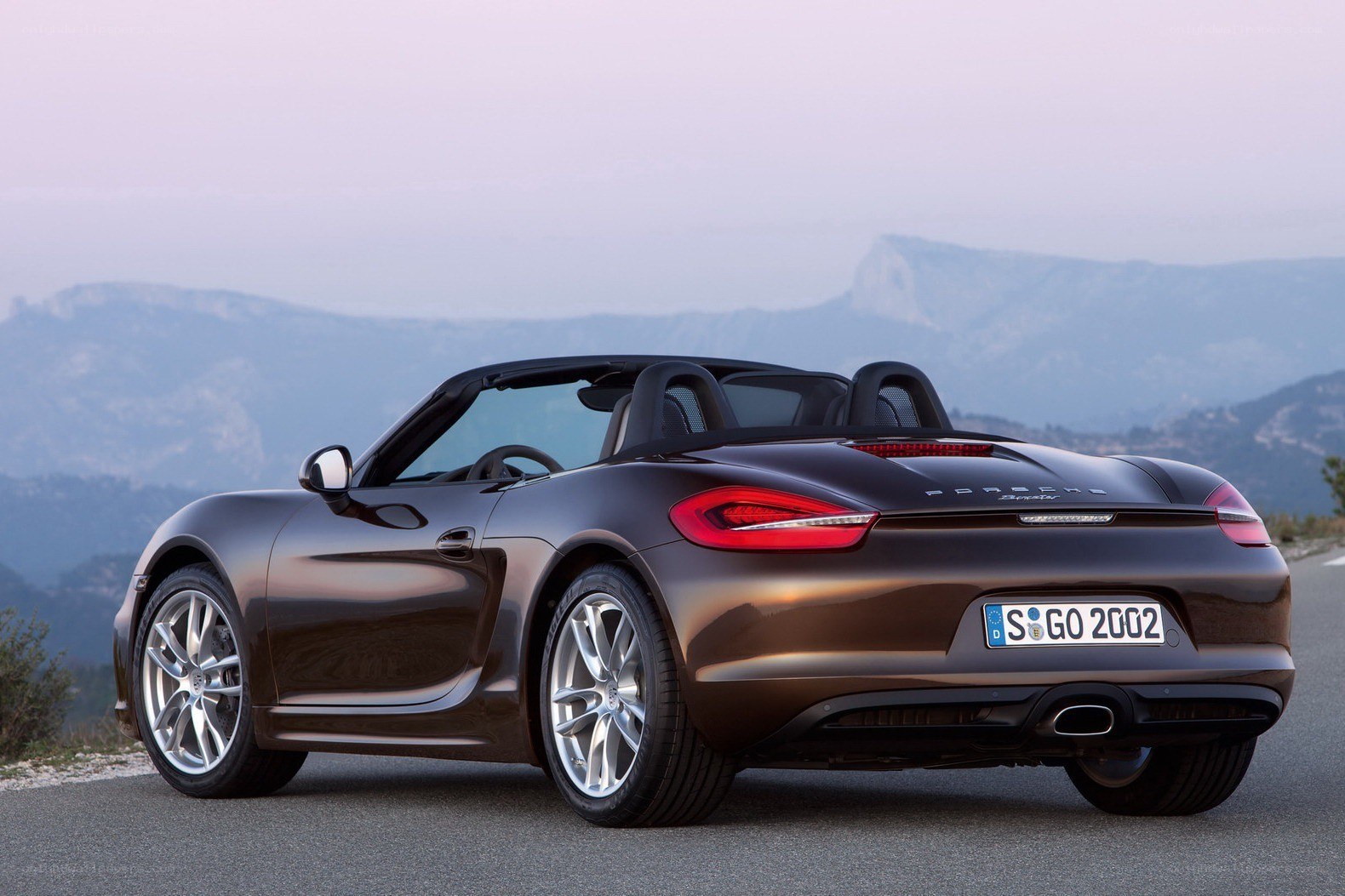 Porsche Boxster on a mountain road