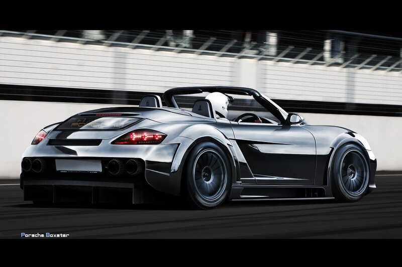 Porsche Boxster on a racetrack