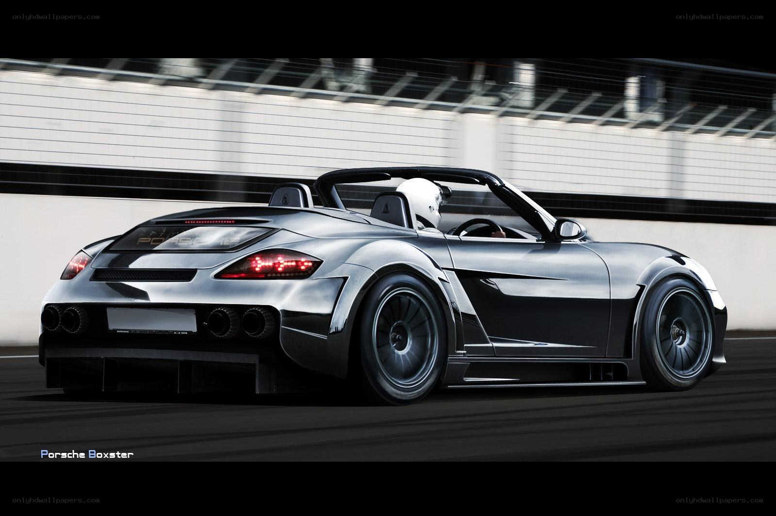Porsche Boxster on a racetrack