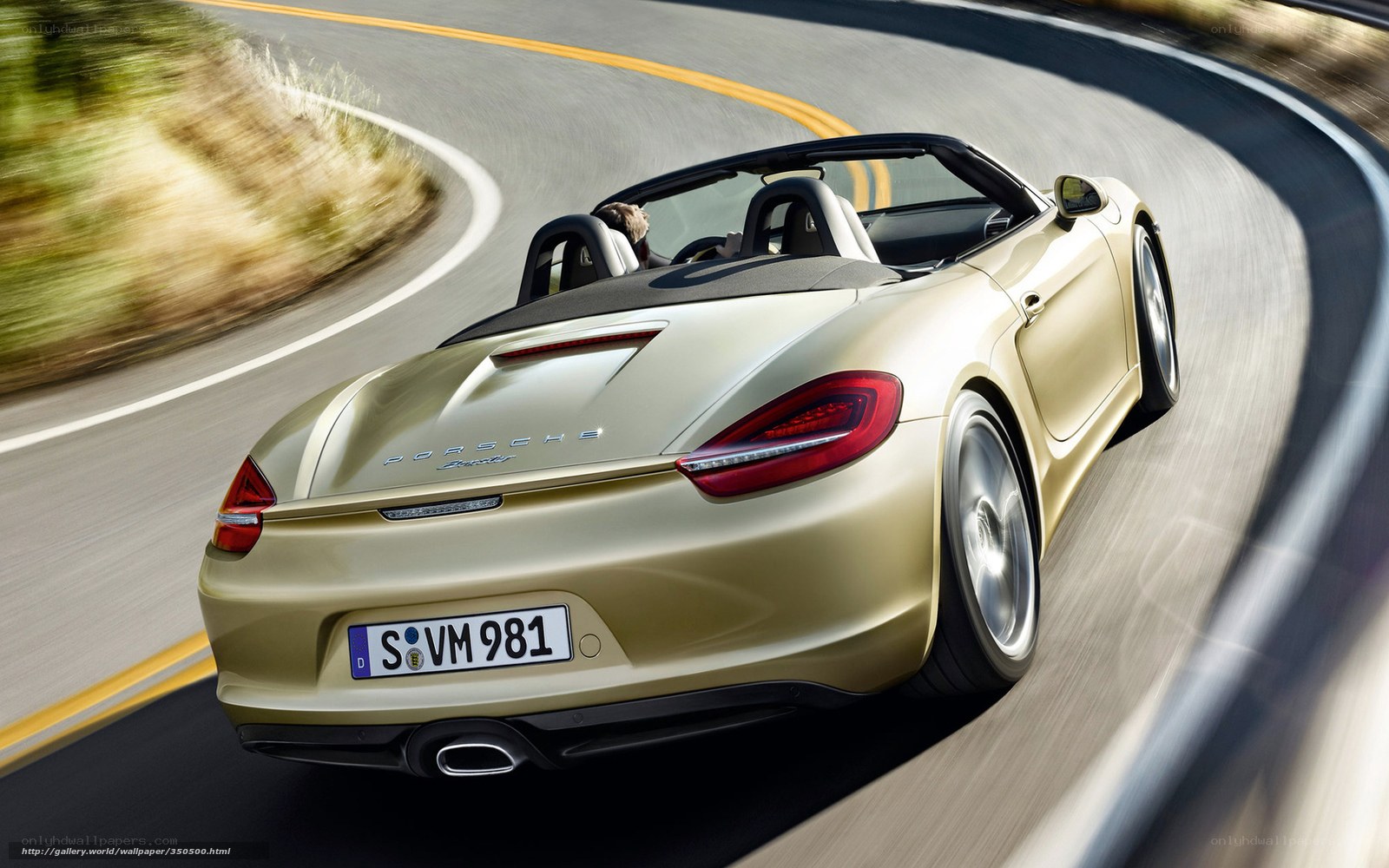Porsche Boxster on a winding road