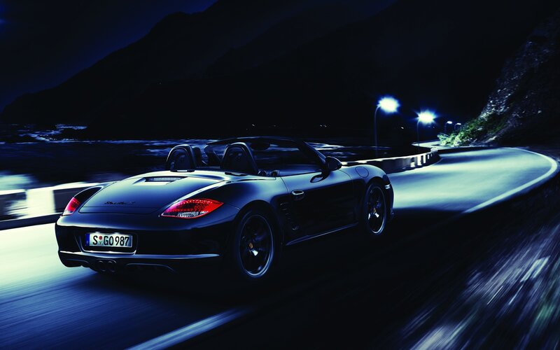 Porsche Boxster S at night
