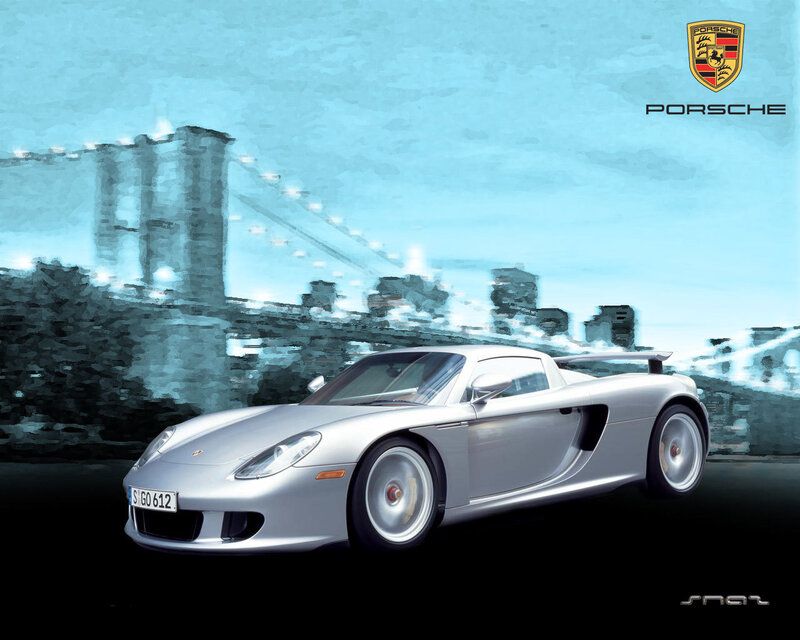 Porsche Carrera GT in city