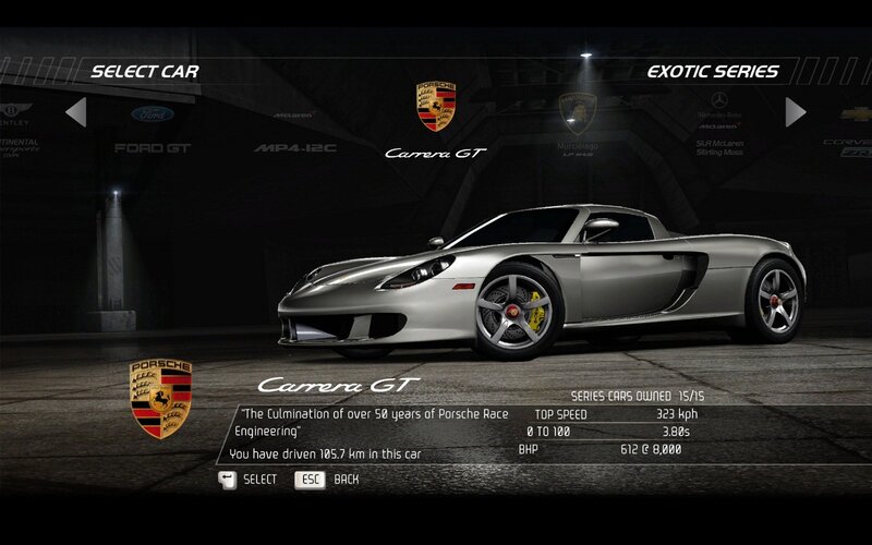 Porsche Carrera GT in game