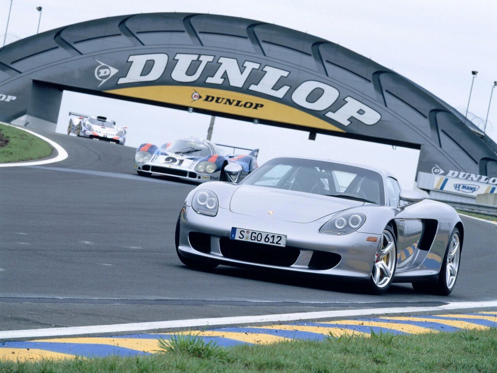Porsche Carrera GT on a racetrack