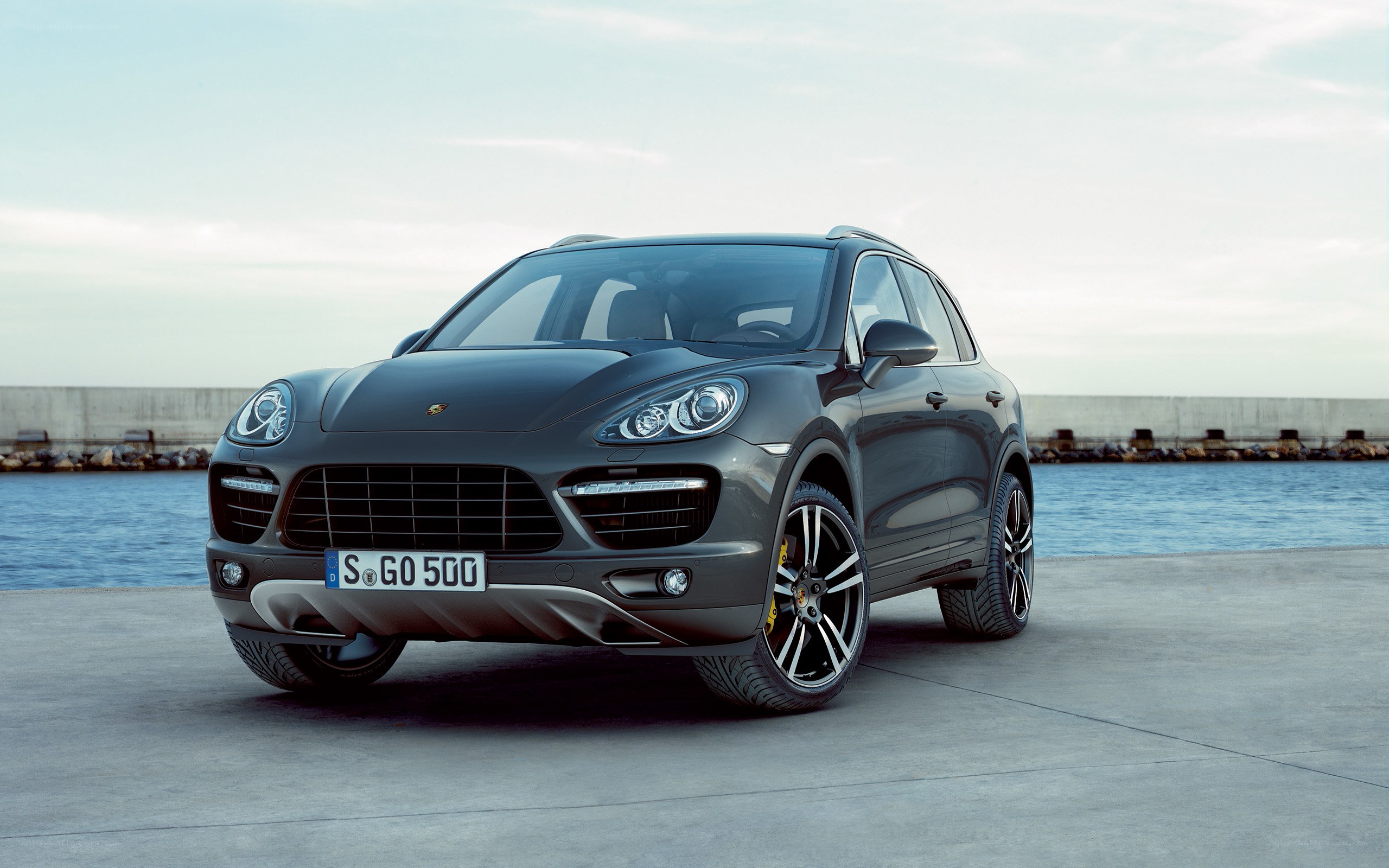 Porsche Cayenne by the water