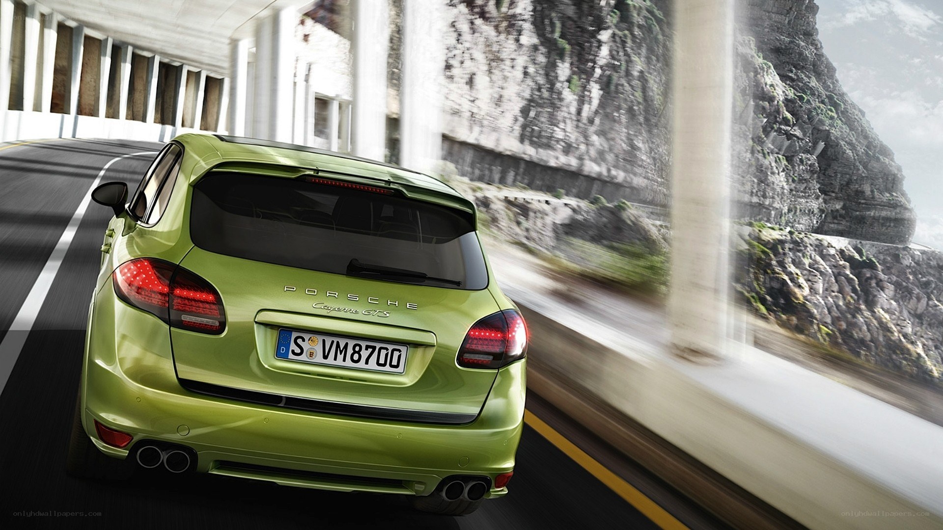 Porsche Cayenne GTS in motion