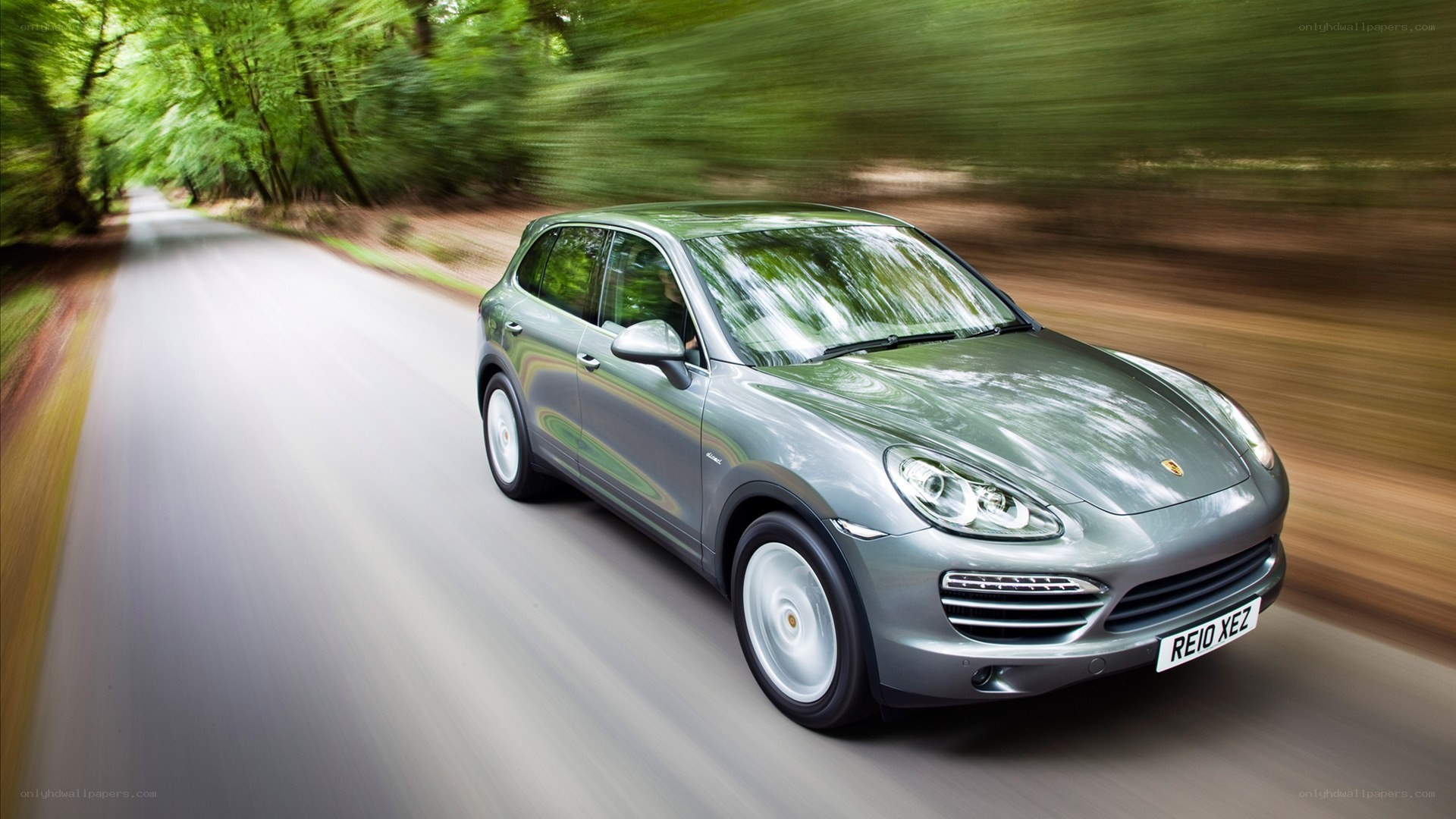 Porsche Cayenne in motion
