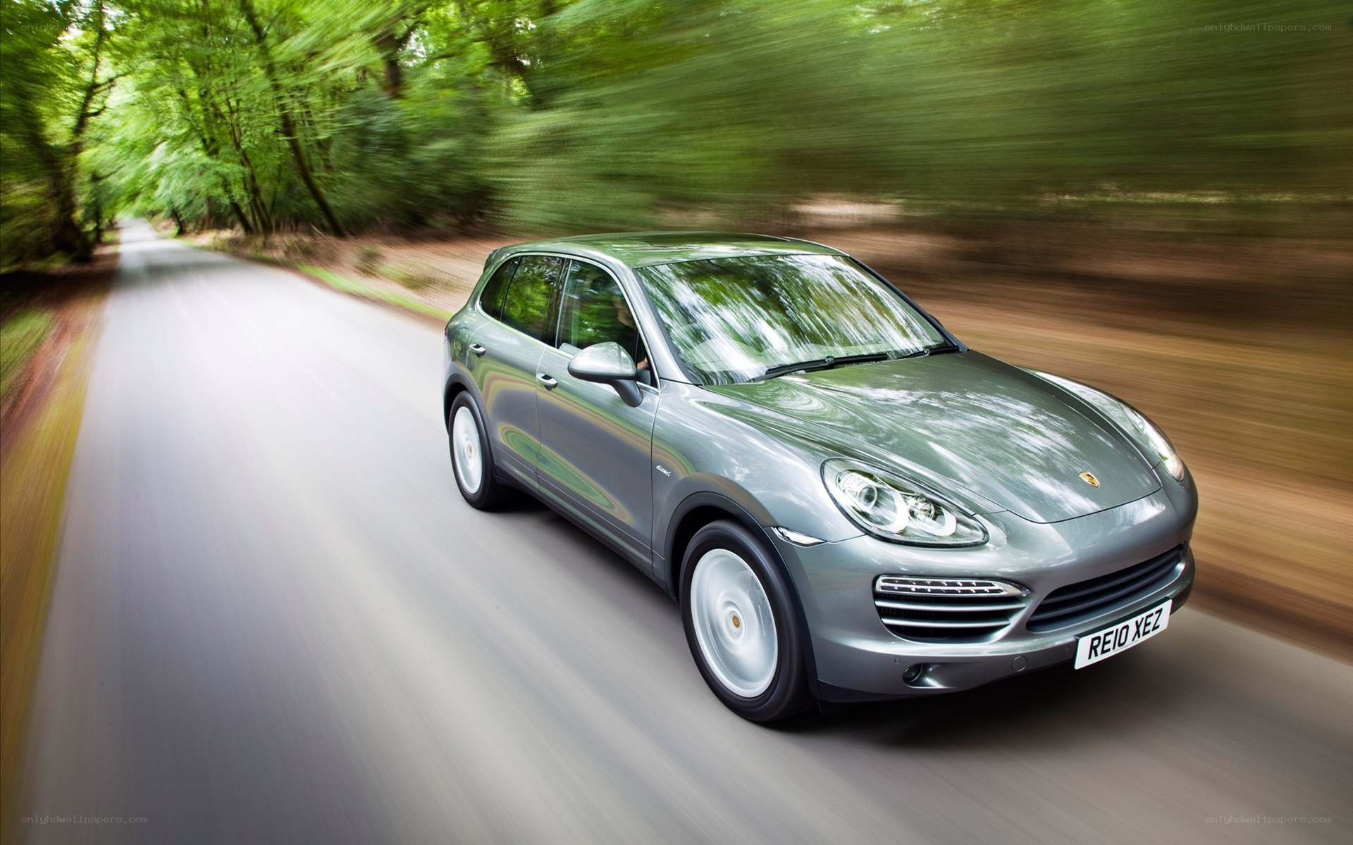 Porsche Cayenne in motion