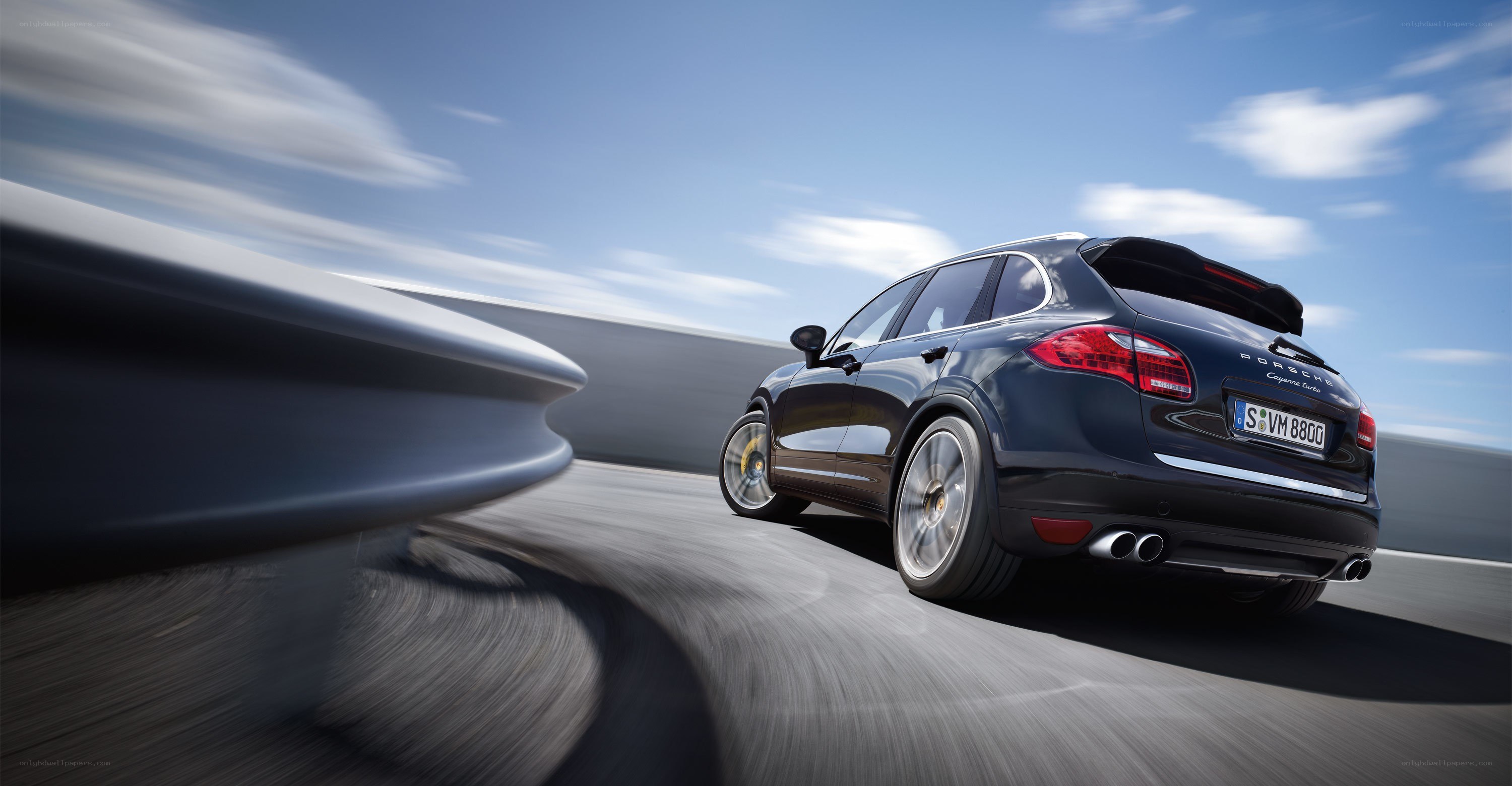 Porsche Cayenne Turbo in motion