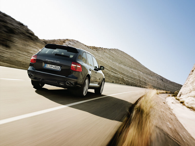 Porsche Cayenne Turbo on a winding road