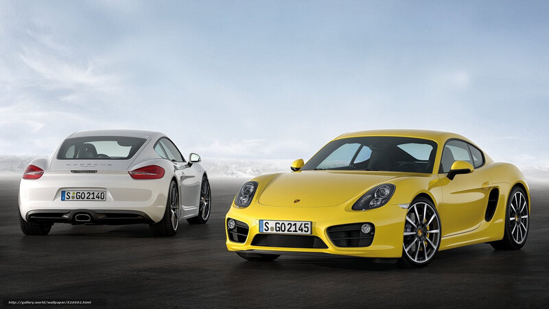 Porsche Cayman cars on track