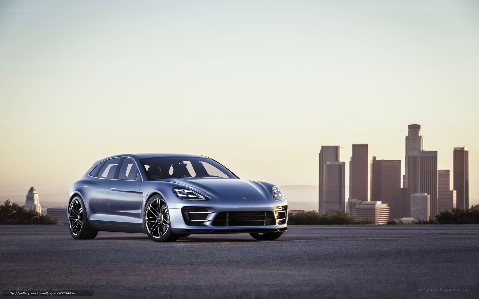 Porsche concept car in city