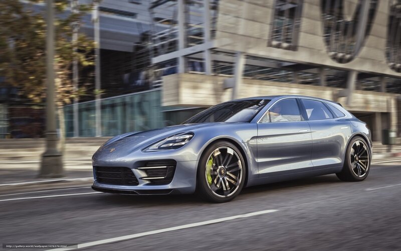 Porsche concept car in motion