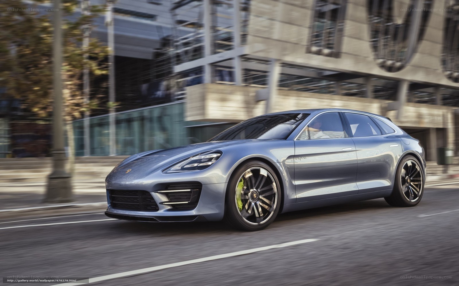 Porsche concept car in motion