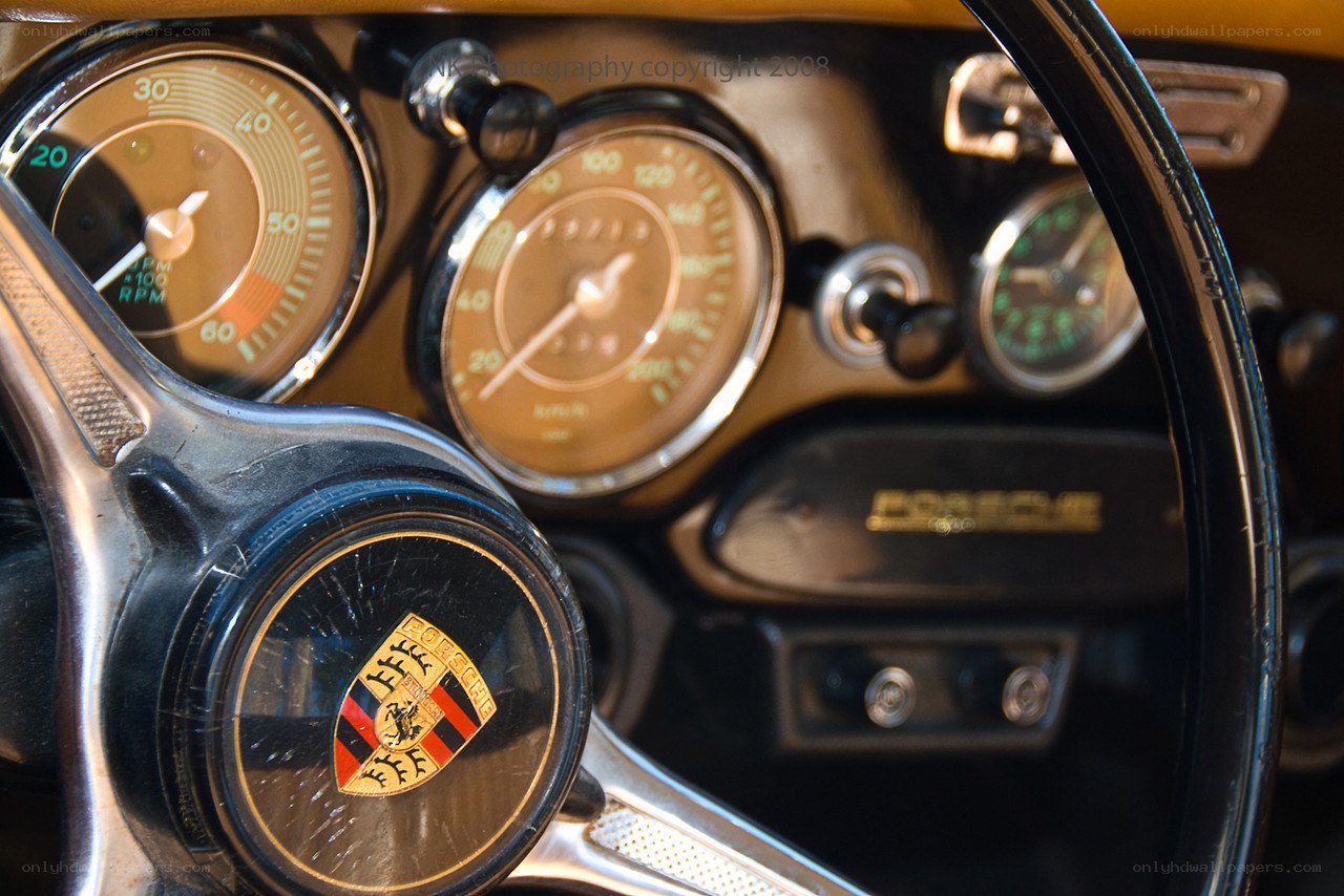 Porsche dashboard close-up