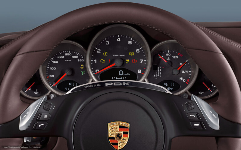 Porsche dashboard close-up
